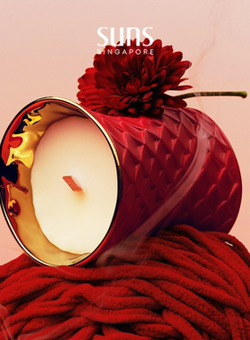 suns流鳞蜡烛中式香包车挂金鳞杯蜡香囊香氛升学乔迁新婚礼盒