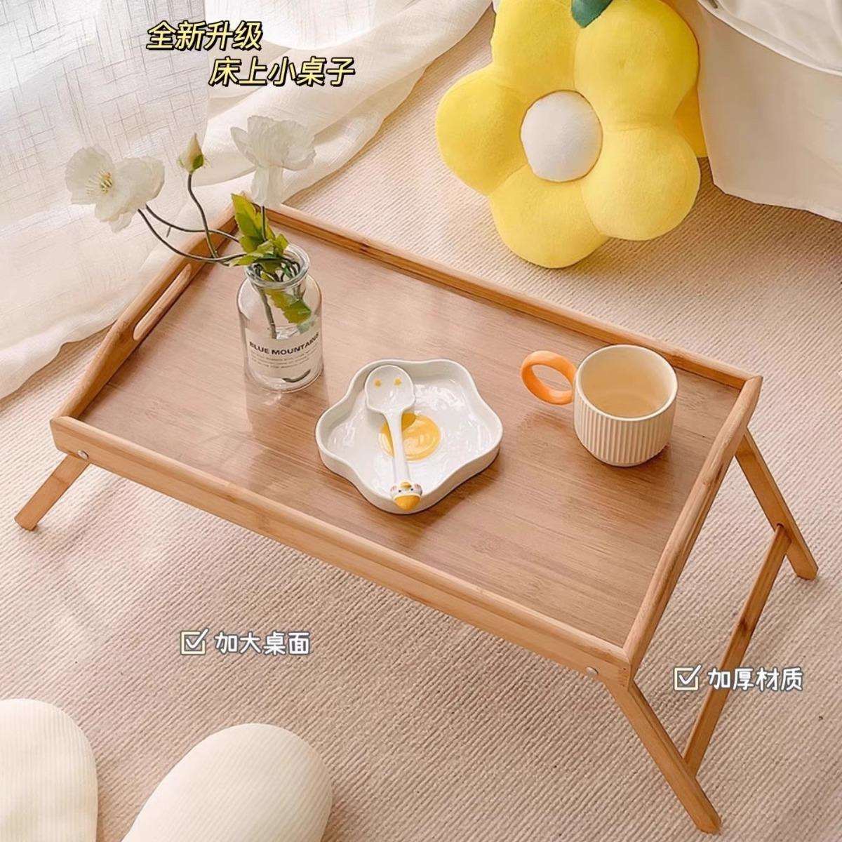 飘窗小桌子炕桌卧室榻榻米茶桌可折叠坐地矮桌阳台楠竹小茶几炕几