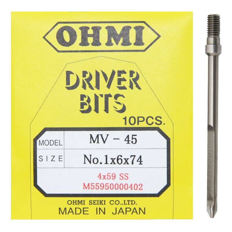 OHMI MV-45 No.1x6x74(4x59)SS 自动机用切边批头批咀螺纹十字PH1