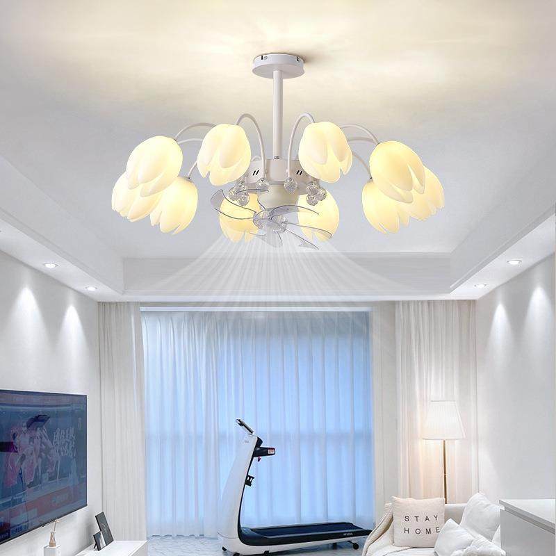吊灯客厅风扇灯田园奶油风创意花朵卧室客厅旋转摇头花朵电扇灯具,鲜花速递/花卉仿真/绿植园艺,割草机/草坪机,淘宝优惠券,粉丝福利购,淘宝优惠卷