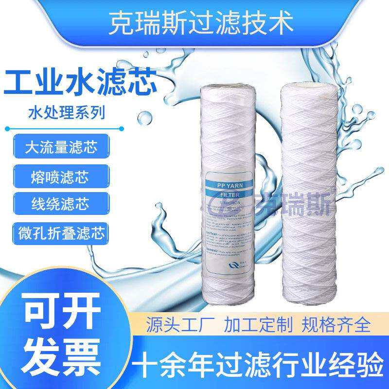 10-40英寸微孔折叠 熔喷pp膜工业水滤芯聚酯纤维净化水滤芯厂家