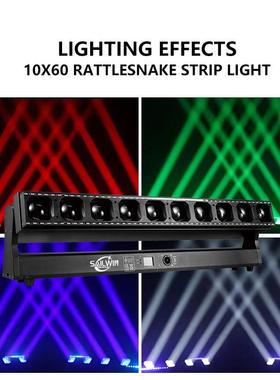 10x60W Beam Wash with LED Strips Light Pixel Bar Beam Wash