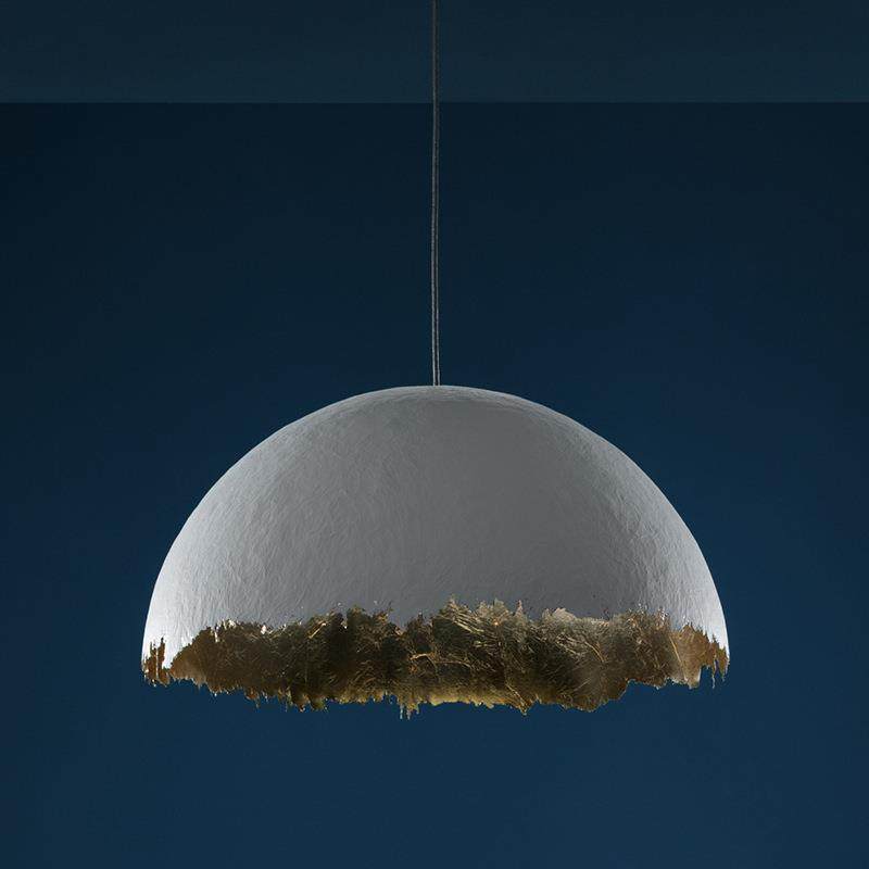 后现代北欧创意个性简约半圆形客厅书房卧室餐厅酒店艺术金箔吊灯