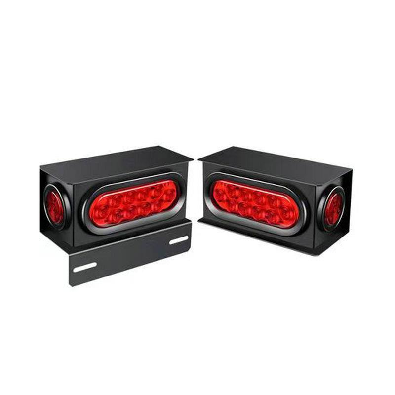 拖车灯盒挂车灯架子铸铁盒小艇船用拖车灯带压型套装