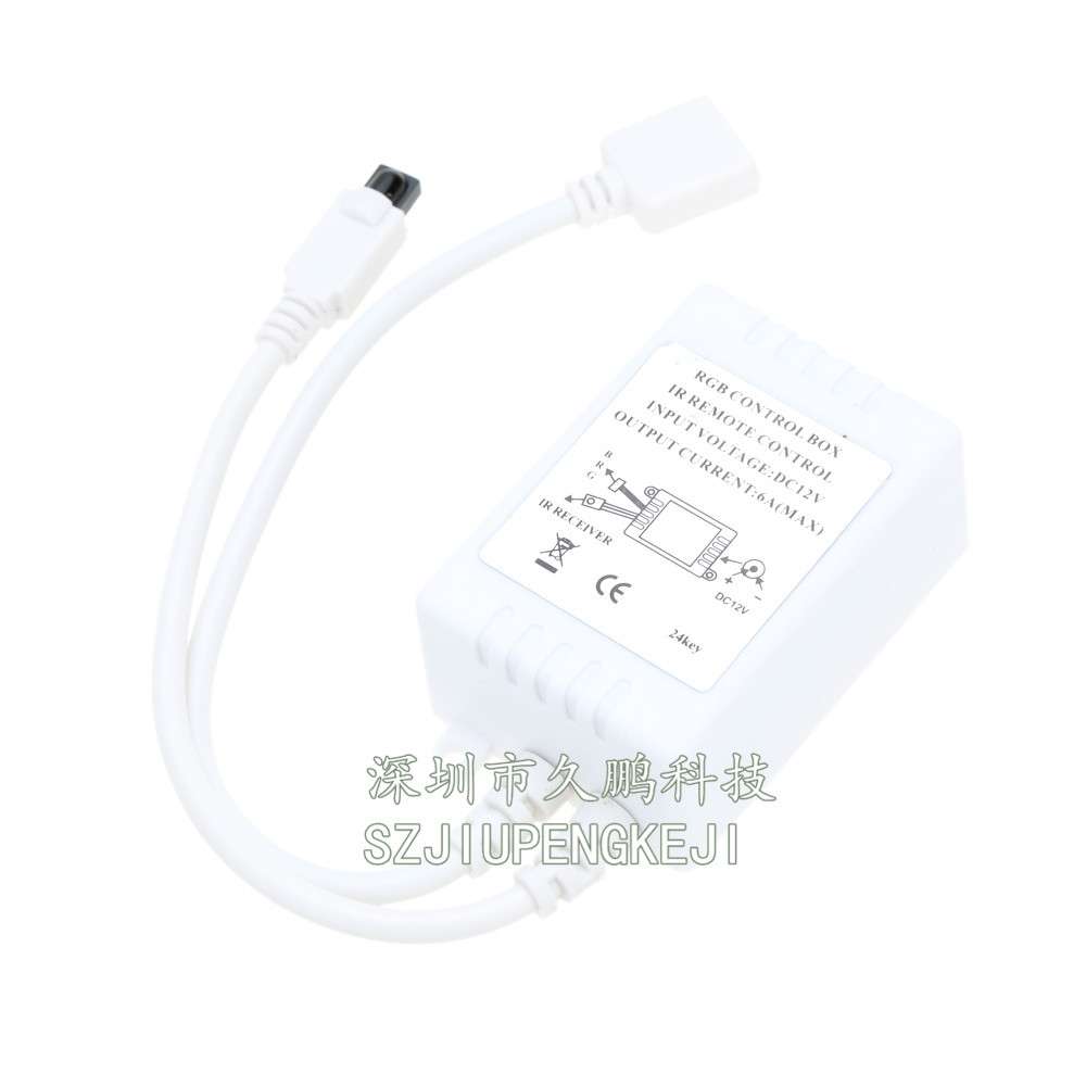 IR24键红外遥控LED控制器 RGB七彩灯条灯带调光调色器3*2A 12-24V