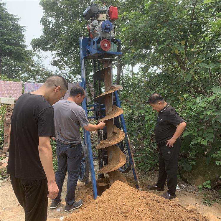 柴油大功率栽电杆打洞机 山地岩层钻灌注桩孔挖坑机 光伏桩钻坑机