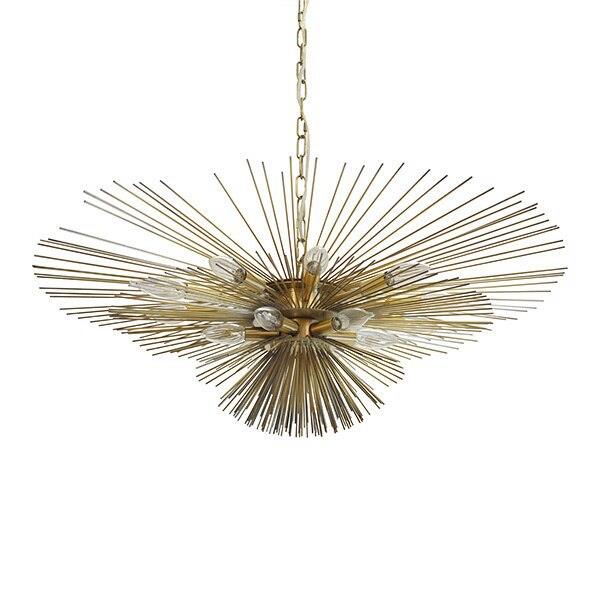 美式轻奢铁线海胆吊灯美式个性铁艺吊灯酒店样版间别墅吊灯客厅灯