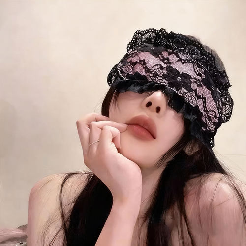 面具性感蕾丝花边眼罩纯欲面罩情调蒙眼面纱丝带派对面罩