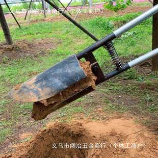 挖土挖硬土夹锹对锨掏土挖电线杆洞挖树坑洛阳铲打洞移苗