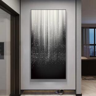 轻奢星空走廊过道壁画高级大芬村油画感画手绘肌理玄关客厅装饰画