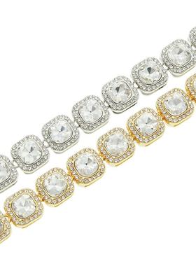 极速Hip-hop mens short square diamond fKull diamond Cuban c