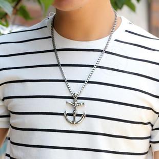 极速。Long necklaces from Korea and Japan  boat Tanchor Pend