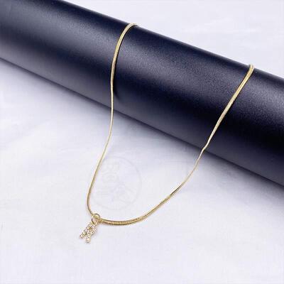 极速26 initials Pendant Neckylace snake bone chain personali