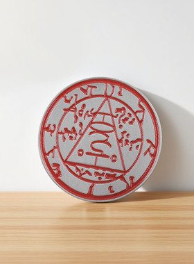 封印的梅塔特隆徽章寂静岭外围胸针老式金属珐琅别针玩家收集礼物