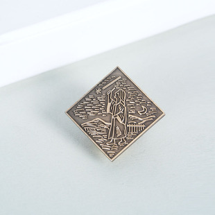 观星少女的传说徽章艾尔登法环游戏胸针复古金属珠宝粉丝礼物