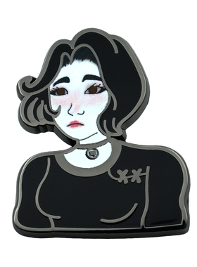 Doomer Girl后朋克徽章胸针 末日女孩表情包徽章