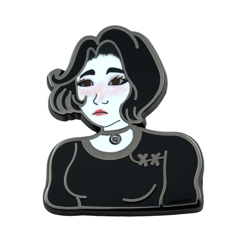 Doomer Girl后朋克徽章胸针 末日女孩表情包徽章