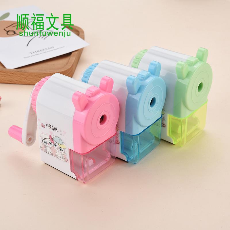 顺福 高档卡通儿童手摇自动进铅笔卷笔机 学生铅笔削笔器文具