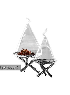 现代轻奢样板间厨房餐桌边柜不锈钢餐盘蛋糕点心托盘装饰摆件果盘