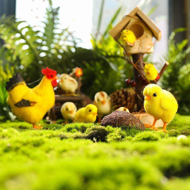 A6L小鸡幼儿园森系植物角户外装饰微景观摆件别墅庭院花园布,家居饰品,装饰摆件,淘宝优惠券,粉丝福利购,淘宝优惠卷