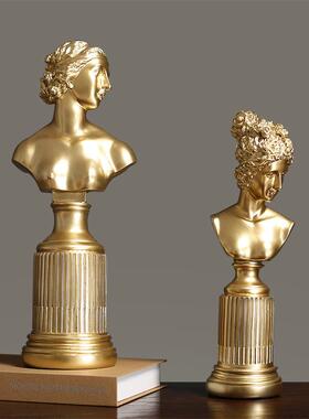 欧式简约轻奢女神雕像模型摆件创意客厅玄关样板间人物装饰品摆设