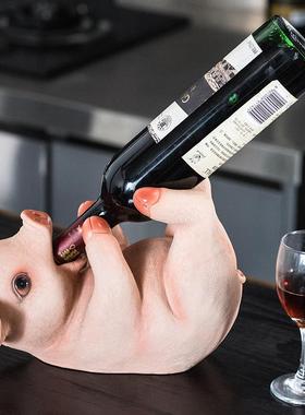 家点靓 欧式创意红酒架摆件家用葡萄酒架家居客厅家装酒柜装饰品