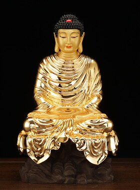 极速纯铜鎏金娑婆三圣地藏王菩z萨释迦牟尼观世音菩萨供奉佛像佛