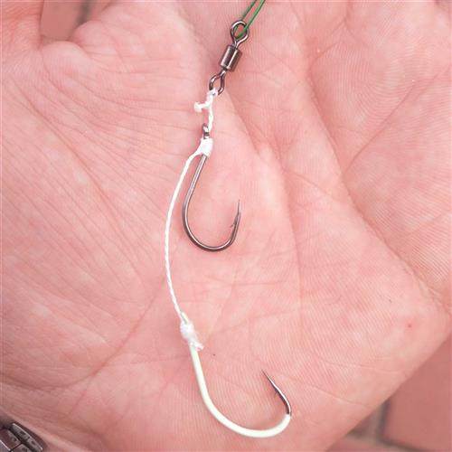 极速海鳗鱼钩手工绑夜光双钩鞭梢子串钩船钓N海钓三腿天平钩渔具