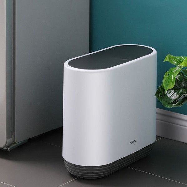 极速Cute White jTrash Can Lid Press Plastic Waterproof Recyc