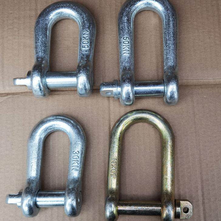 极速电力起重卸扣k高强度模锻U型D型国标吊环30KN5吨直型加长电力