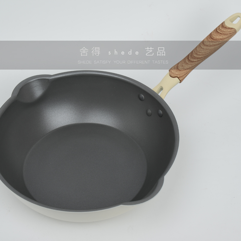 极速白色搪瓷锅具平底锅汤锅组A合样板房间厨房橱柜软装饰品道具
