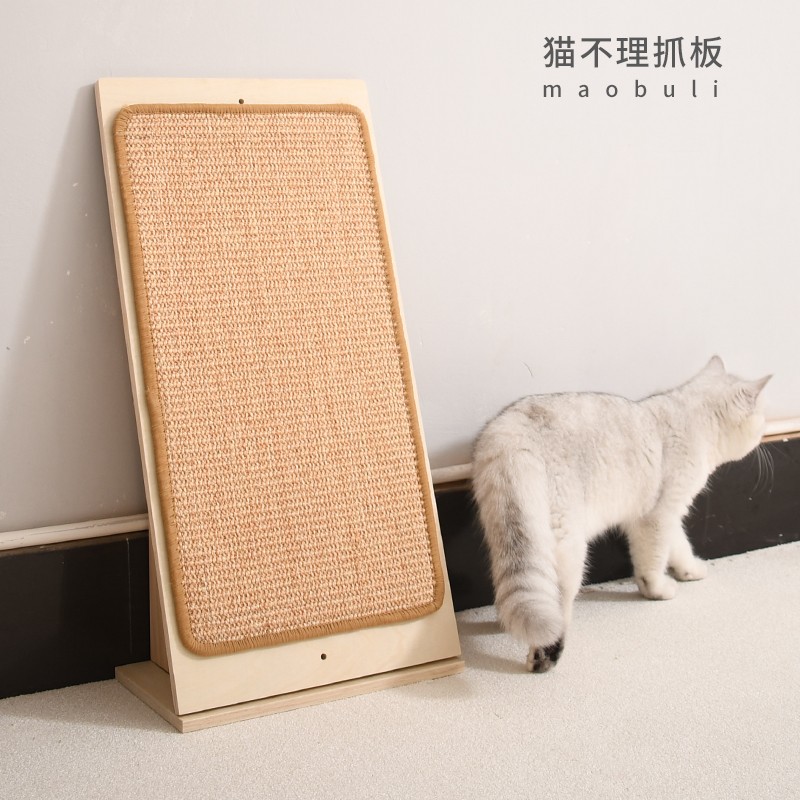极速猫不理立e式猫抓板剑麻垫磨爪器不掉屑耐磨 免打孔L型实木猫