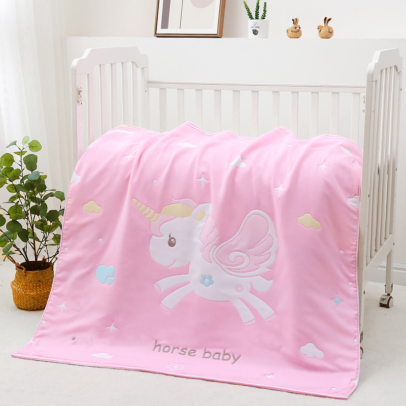 极速纯棉婴儿浴巾薄款新生儿的纱布盖毯宝宝被P子吸水儿童洗澡巾