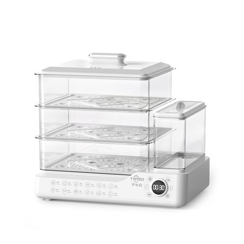 极速新爆厂促独立l水箱电蒸锅炖蒸煮一体电蒸笼家用小型三层多功