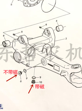 极速迪尔1204 1354 p6B1204 6B1404 5- 5E拖拉机农机配件前桥放油