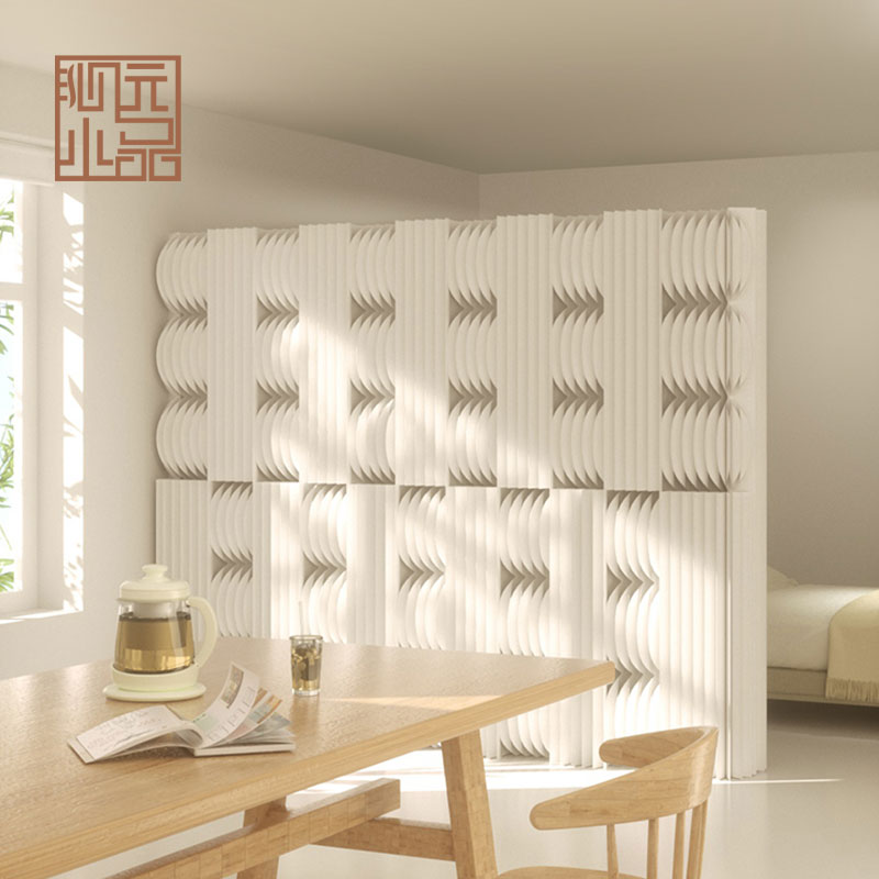 极速展示空间分隔纸墙隔断屏风办公室玄关L移动隔档挡板饭厅v房间