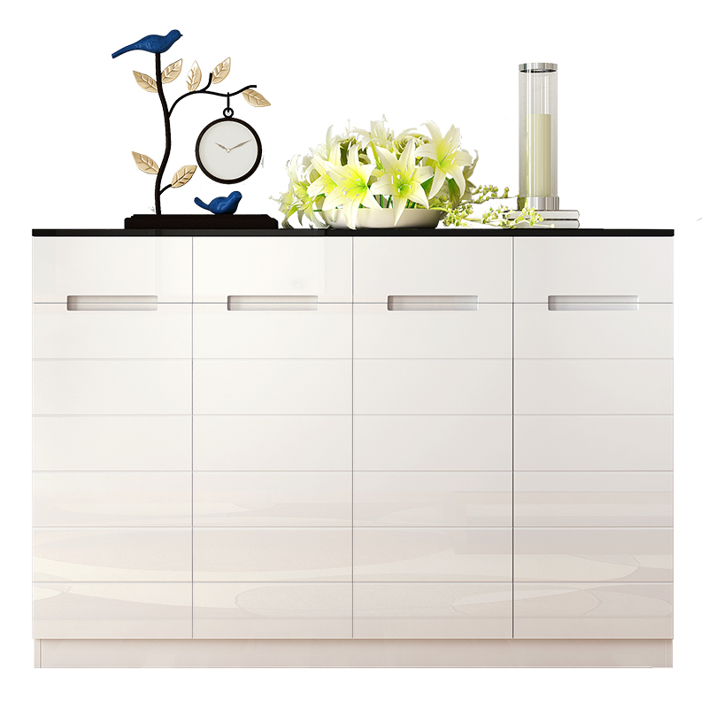 极速简约现代烤漆鞋柜多层超大容量储物I客厅玄关鞋橱门厅柜 五包