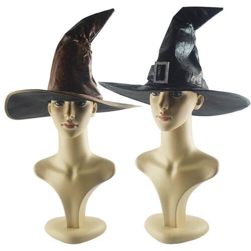 新品Leather Witch Wizard Hats Fashion Party HeadgeUar Hallow