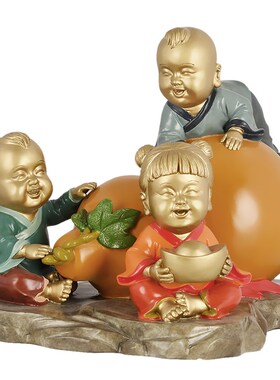 极速彩铜《福临门》纳福铜摆件创意平安家M居客厅工艺品门厅玄关