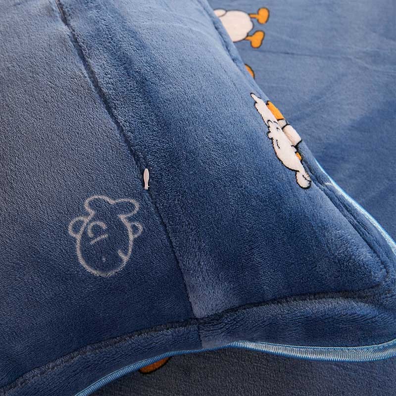 极速法兰绒枕套一对装包邮珊瑚毛绒冬季保暖枕L头套48*74拉链式枕