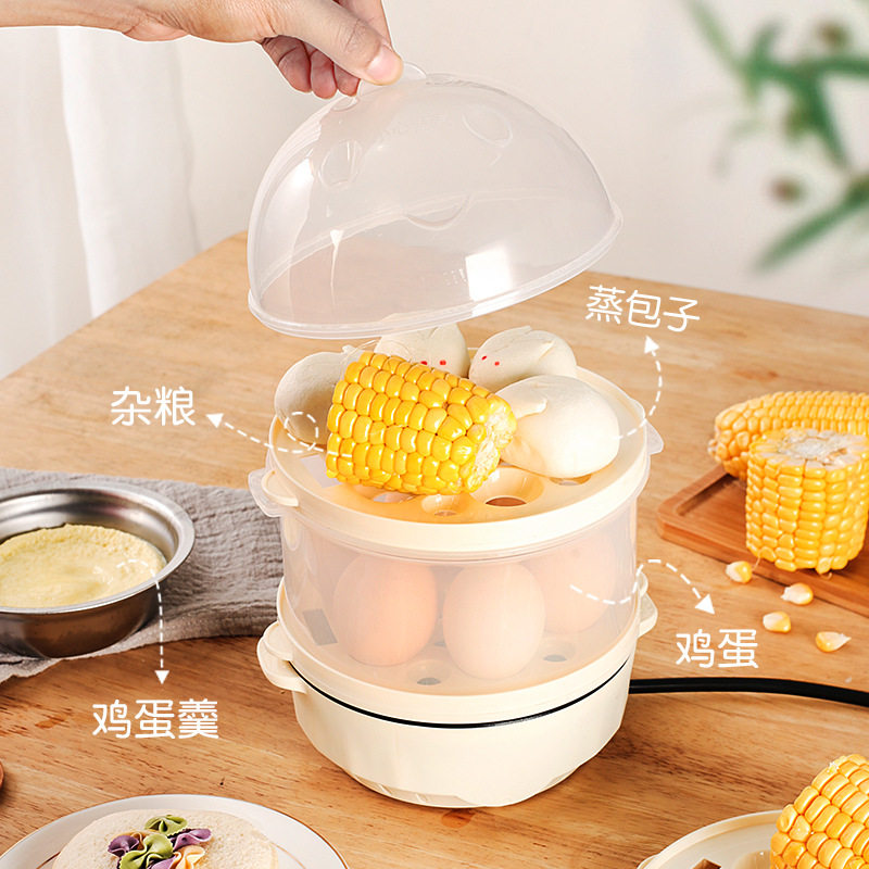极速多功能蒸蛋器家用煎蛋盘防干C烧多层容量小功率儿童真煮小型