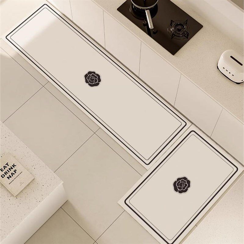 极速厨房地垫防滑防n油家用矽藻泥吸水脚垫子满铺门口防水长条地