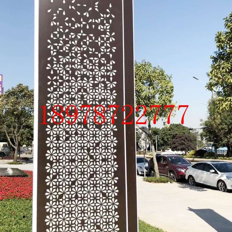 极速新定制雕e刻造型铝单板室内外幕墙 灯柱雕花铝单板 茶室屏风