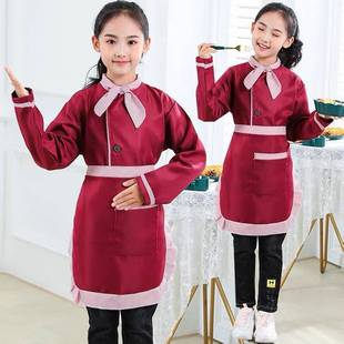 极速儿童厨师服装女童西餐厅服务员工作J服幼儿园小女孩糕点师烘