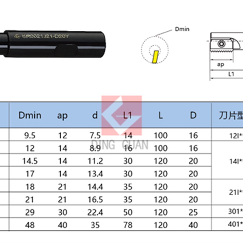 极速螺纹梳齿刀杆 加工中心螺纹铣刀杆14N SDR0009H12/0012H14/00