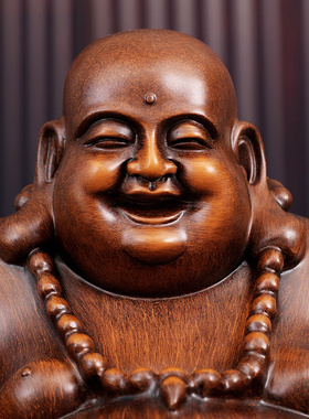 极速弥勒佛摆件大肚笑佛家居招财佛像供奉客N厅玄关装饰品搬家乔