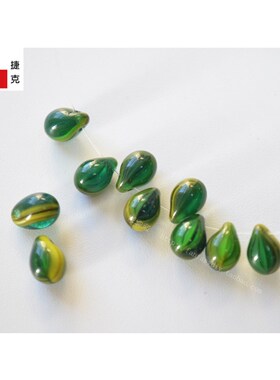 极速GD5菠菜蛋汤  5*7smm捷克玻璃水滴造型珠 手工珠串diy发簪步