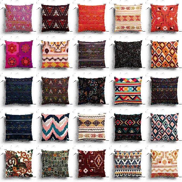 极速Modbern national wind short plush pillowcase car sofa wa