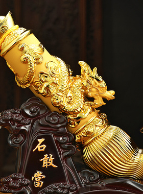 极速大笔发财招财金蟾摆件u中式客厅老板办公室酒柜装饰品公司开