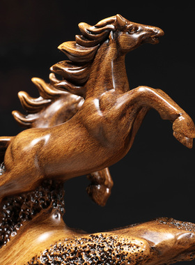 极速八骏雄风招j财马摆件老板办公室酒柜装饰马到成功店铺公司开